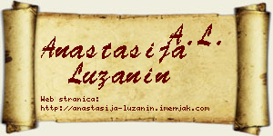 Anastasija Lužanin vizit kartica